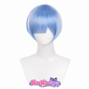 Re:Zero Rem & Ram Cosplay Wigs  Blue & Pink Short Bob Anime Wigs