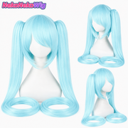Lolita Long Curly Twin Ponytail Cosplay Wig – Clip-On Twin Tail Style
