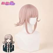 Danganronpa 2 Chiaki Nanami Cosplay Wig  Short Pink Anime Wig