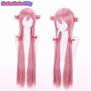 Future Diary Yuno Gasai Cosplay Wig  100cm Smoky Pink Extra-Long Straight Style