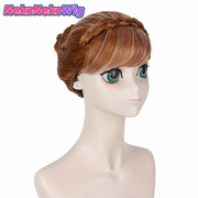 Frozen Anna & Elsa Cosplay Wig  Braided Updo Highlighted Character Style