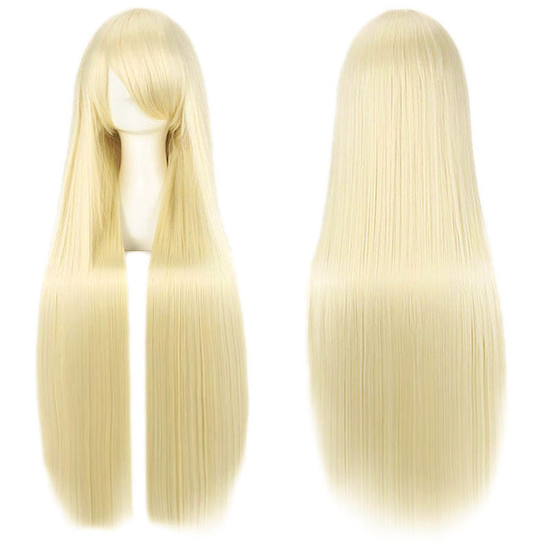 100cm Long Straight Cosplay Wig  Multi-Color Heat-Resistant Anime Styling Wig