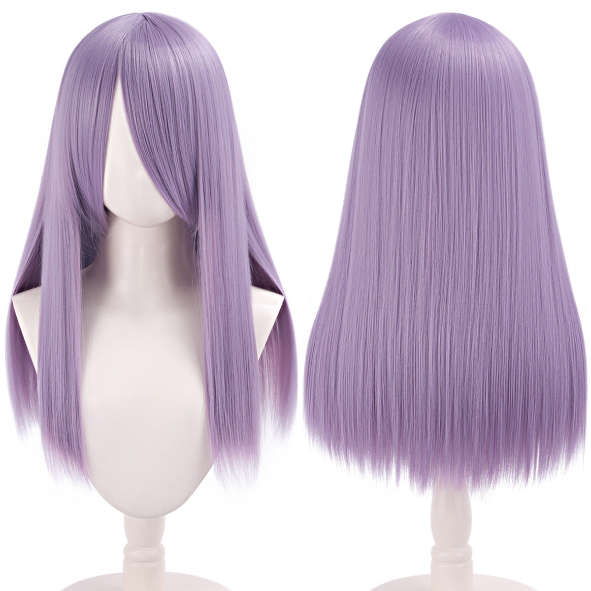 60cm Thickened Long Cosplay Wig  Multi-Color Straight & Curly Anime Style