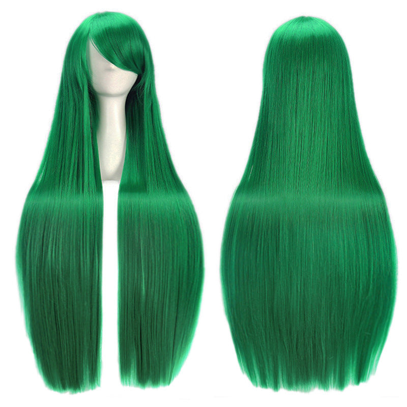 100cm Long Straight Cosplay Wig  Multi-Color Heat-Resistant Anime Styling Wig