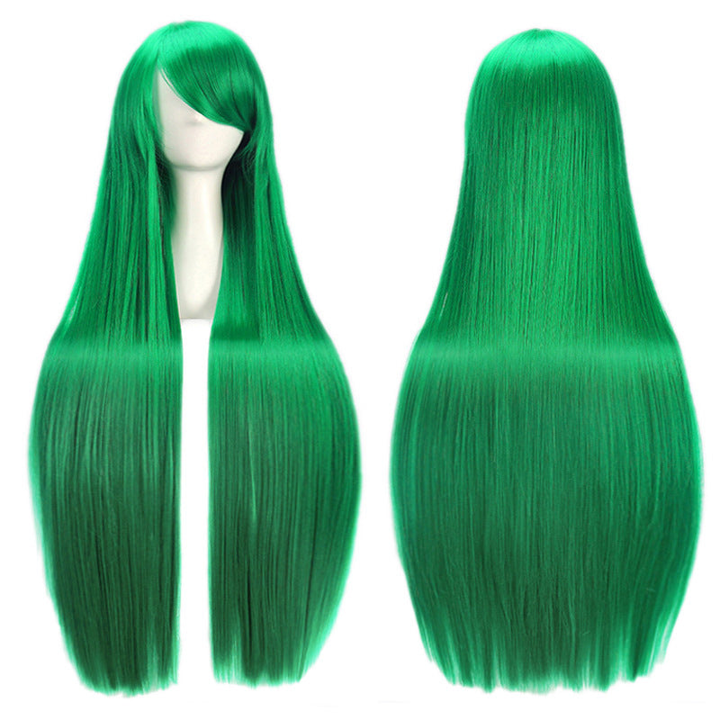100cm Long Straight Cosplay Wig  Multi-Color Heat-Resistant Anime Styling Wig