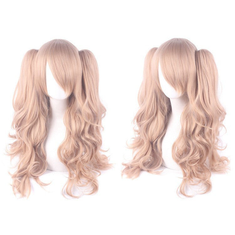 Lolita Long Curly Twin Ponytail Cosplay Wig – Clip-On Twin Tail Style