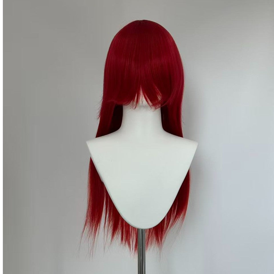 60cm Multi-Color Long Straight Cosplay Wig – Rose Net or Buckle Net Options