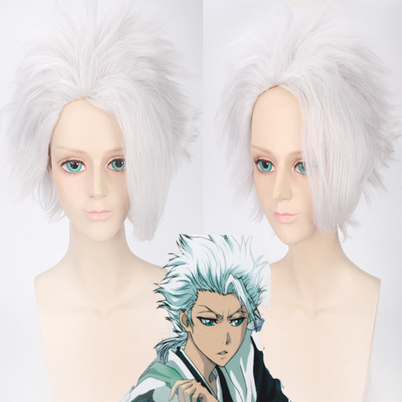 Bleach Toshiro Hitsugaya Cosplay Wig – Silver White Styled Anime Character Hair
