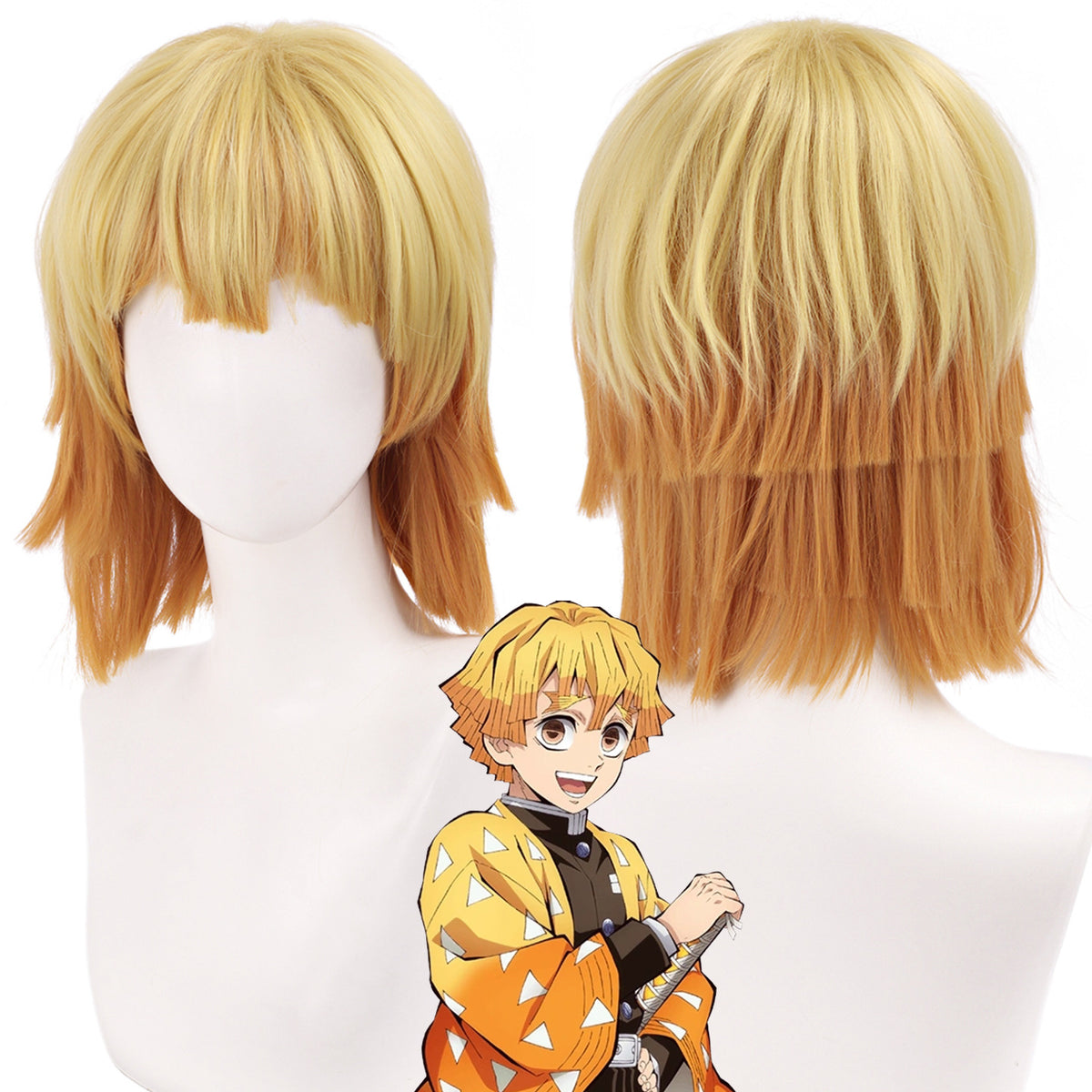 Demon Slayer Multi-Character Cosplay Wig  Giyu, Zenitsu, Nezuko & More