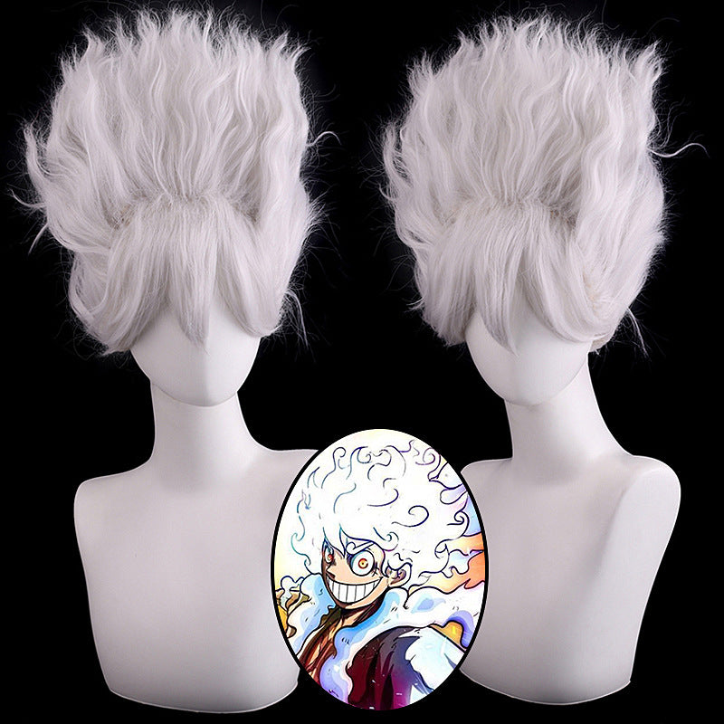 One Piece Monkey D. Luffy Gear 5 Nika Cosplay Wig – Sun God Character Style