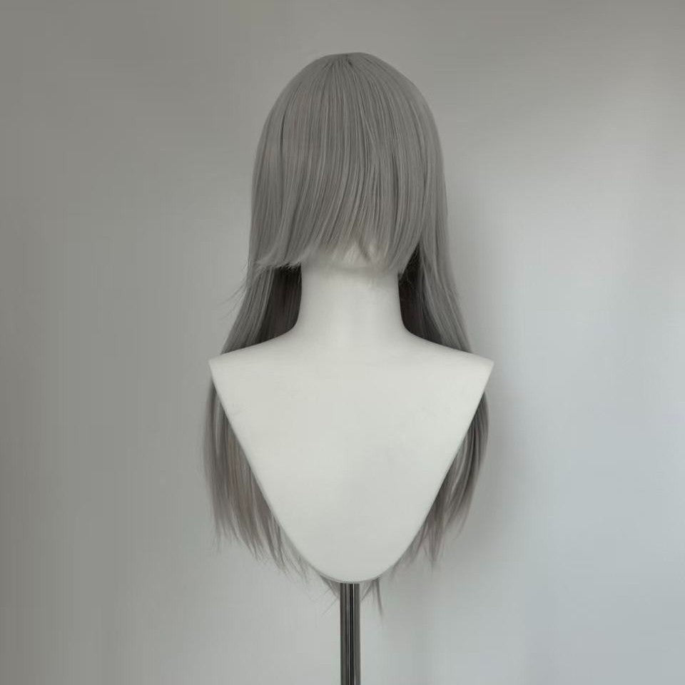 60cm Multi-Color Long Straight Cosplay Wig – Rose Net or Buckle Net Options