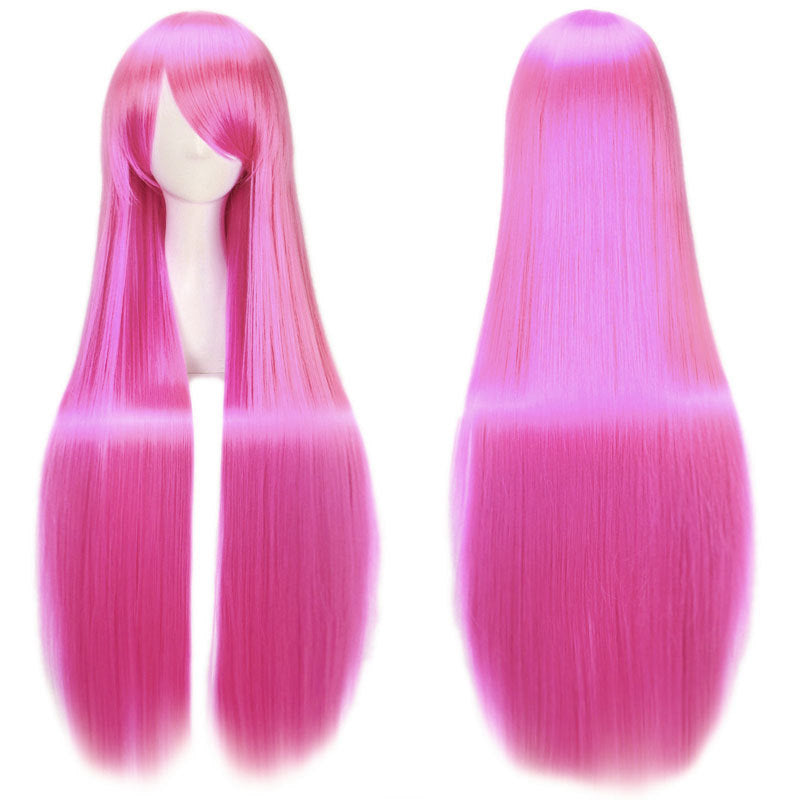 100cm Long Straight Cosplay Wig  Multi-Color Heat-Resistant Anime Styling Wig