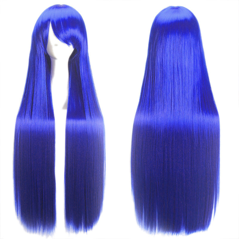 100cm Long Straight Cosplay Wig  Multi-Color Heat-Resistant Anime Styling Wig