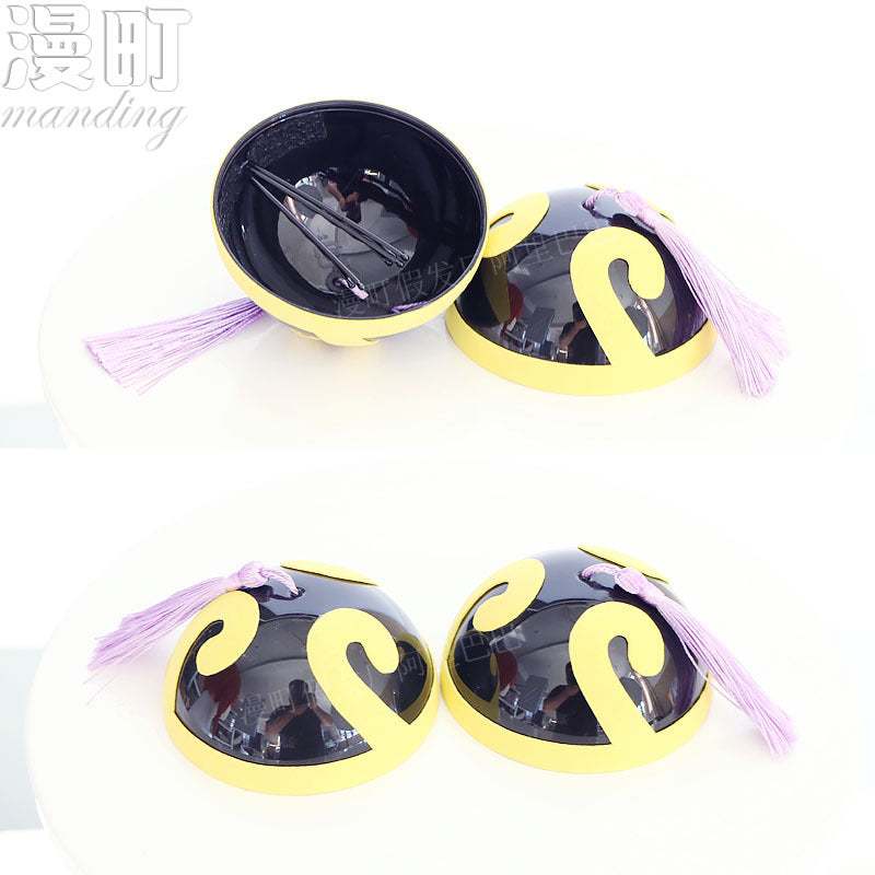Kagura Cosplay Wig from Gintama  Orange Anime Wig with Hair Bun Accessories