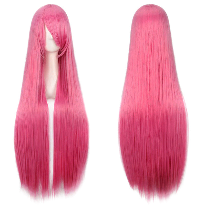 100cm Long Straight Cosplay Wig  Multi-Color Heat-Resistant Anime Styling Wig