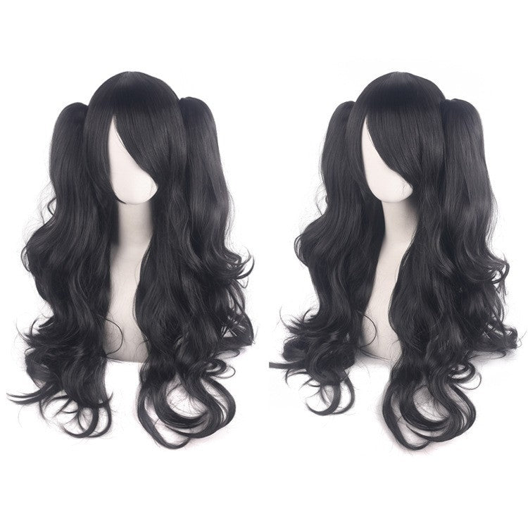 Lolita Long Curly Twin Ponytail Cosplay Wig – Clip-On Twin Tail Style