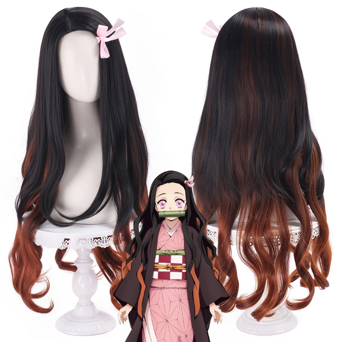 Demon Slayer Multi-Character Cosplay Wig  Giyu, Zenitsu, Nezuko & More