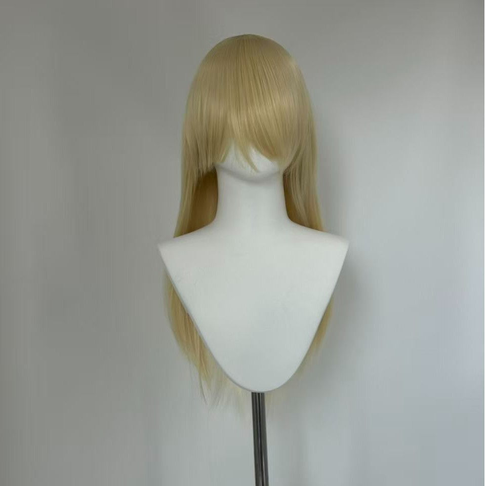 60cm Multi-Color Long Straight Cosplay Wig – Rose Net or Buckle Net Options
