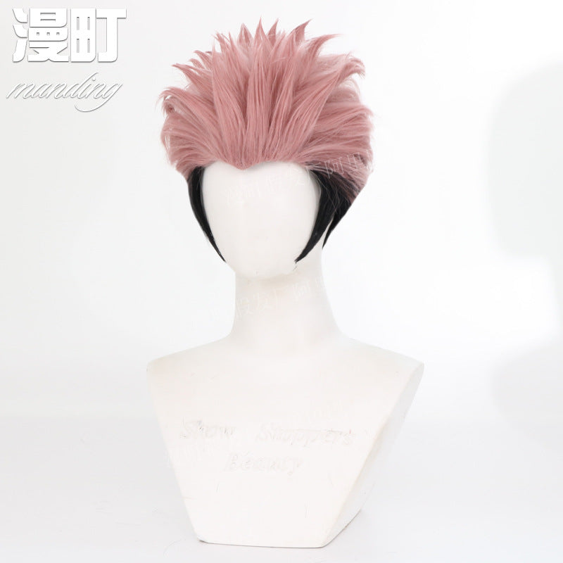 Jujutsu Kaisen Ryomen Sukuna / Yuji Itadori Cosplay Wig  Dark Slicked Back Short Wig