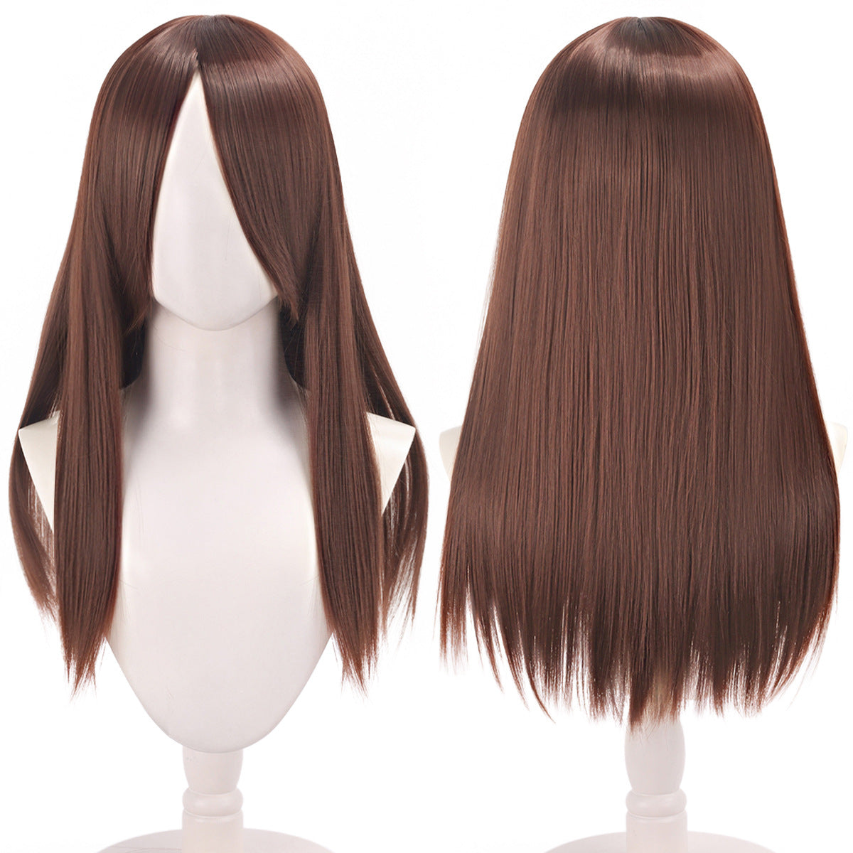 60cm Thickened Long Cosplay Wig  Multi-Color Straight & Curly Anime Style