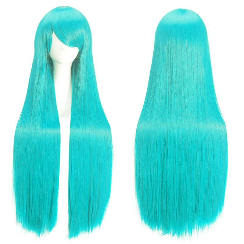 100cm Long Straight Cosplay Wig  Multi-Color Heat-Resistant Anime Styling Wig