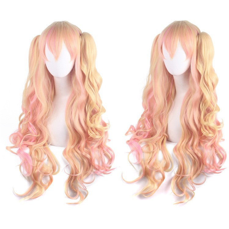 Lolita Long Curly Twin Ponytail Cosplay Wig – Clip-On Twin Tail Style