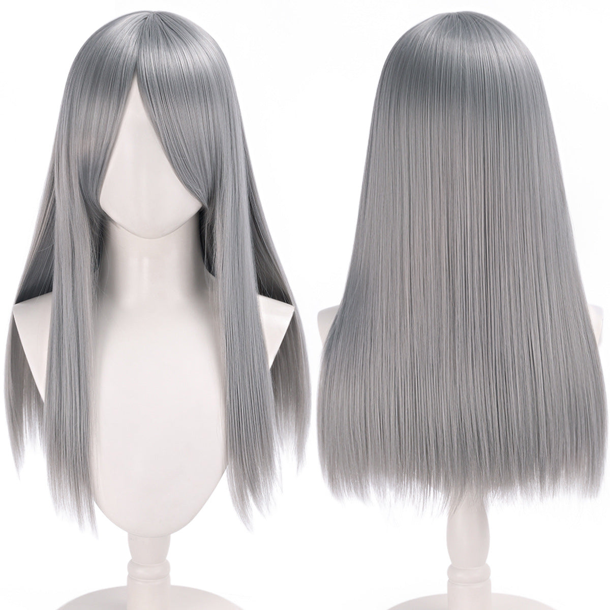 60cm Thickened Long Cosplay Wig  Multi-Color Straight & Curly Anime Style