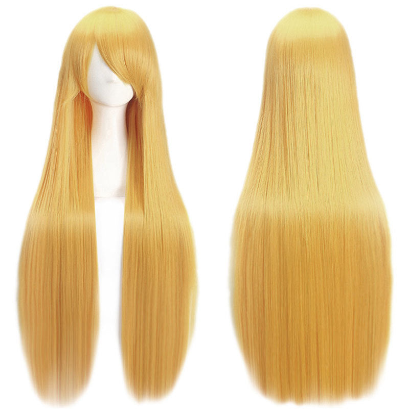 100cm Long Straight Cosplay Wig  Multi-Color Heat-Resistant Anime Styling Wig